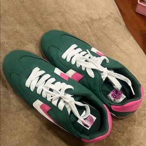 Marshalls Green and Pink Women's Sneakers